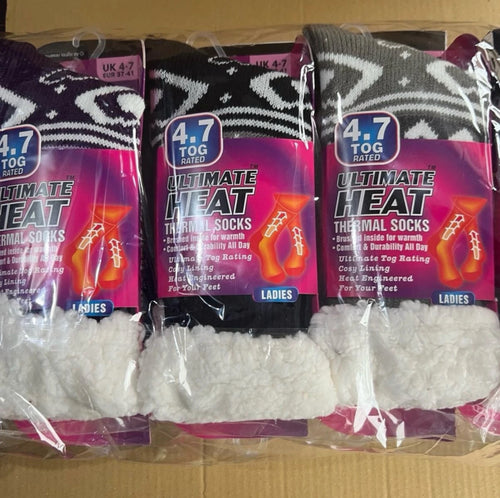 Ladies Ultimate Heat Socks x2