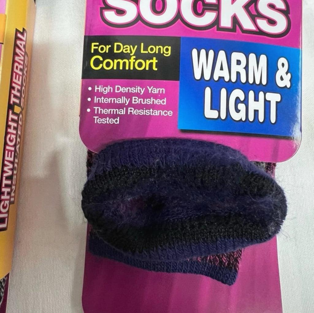 Men’s and Ladies Lightweight Heat Socks x2