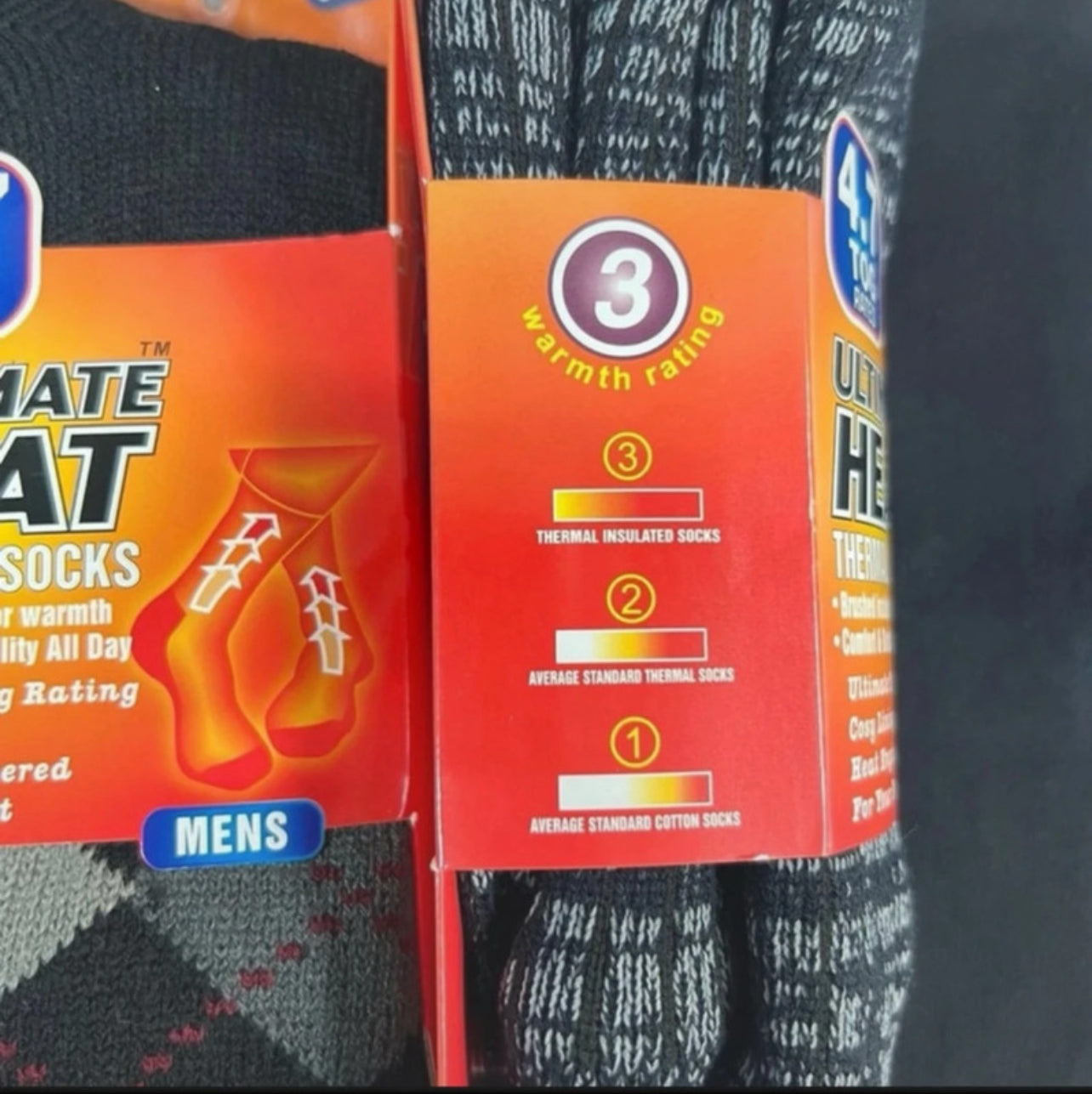 Men’s Double Heat Socks x2