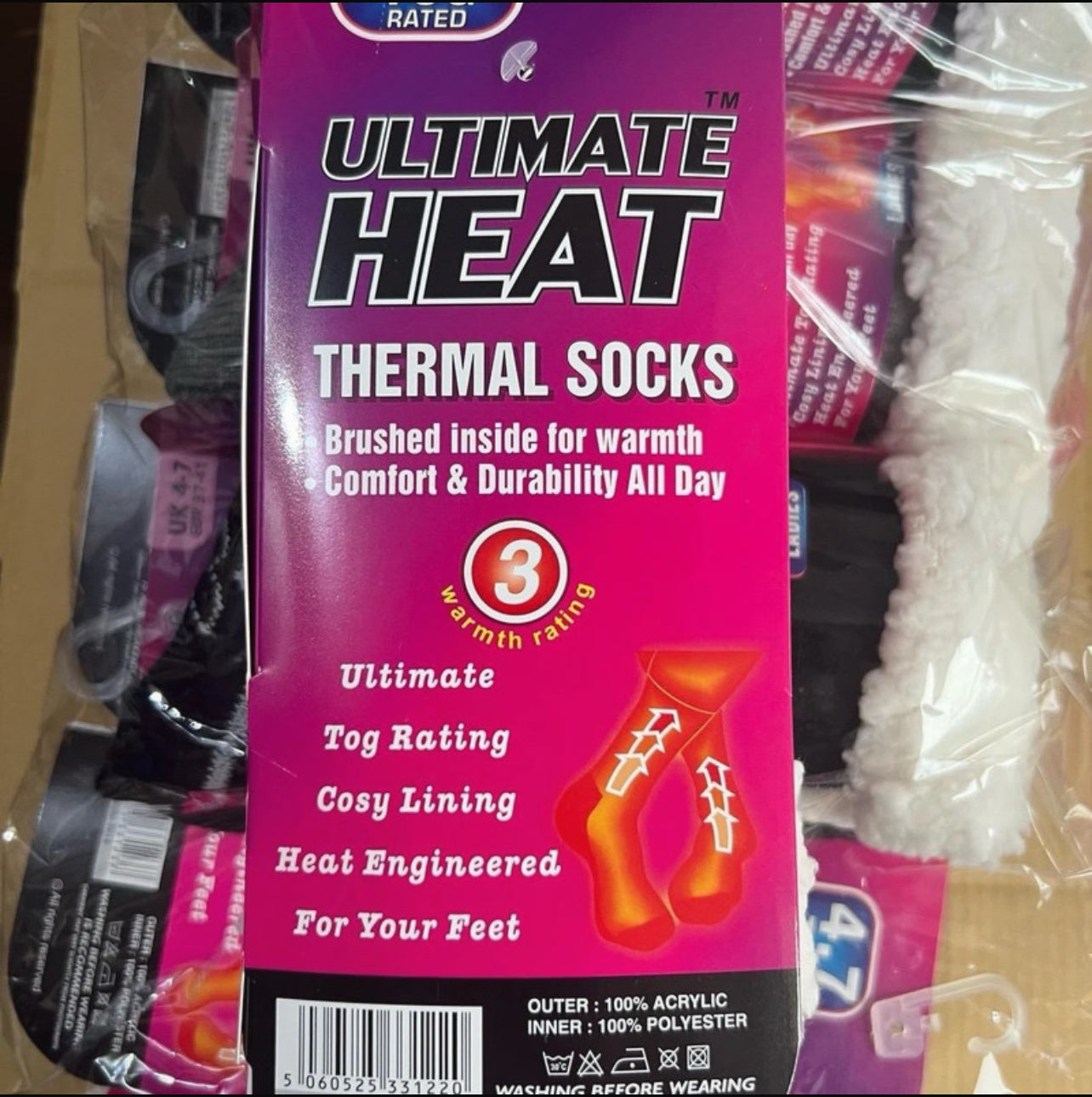 Ladies Ultimate Heat Socks x2